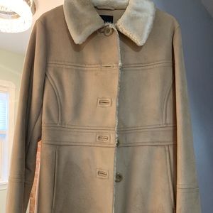 Suede jacket in camel color, size medium